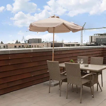 Penthouse In Center W Private Rooftop Terrace Appartement Århus